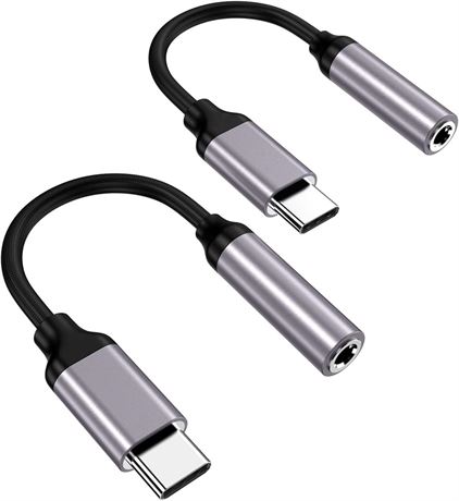 USB-C to 3.5mm Audio Adapter – 2 Pack