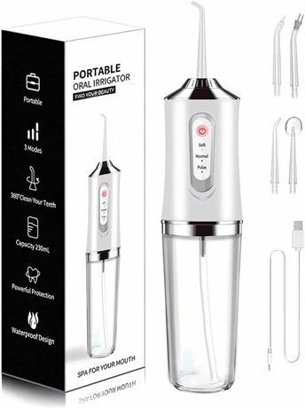 Water Flosser Cordless, 3 Modes, 4 Jets, IPX7