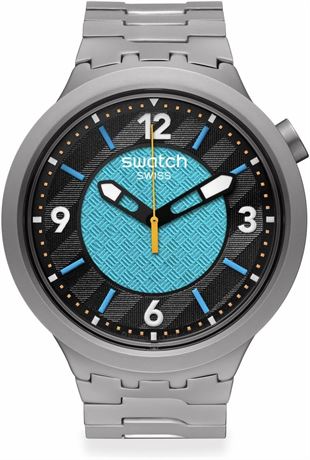 Swatch Frostbloom Blue Quartz Stainless Steel Unisex Watch