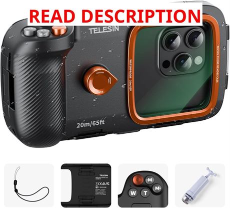 TELESIN Underwater Phone Waterproof Case for iPhone 17-11, Galaxy, Black