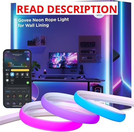 Govee Neon Rope Light for Lining, 16ft RGBIC LED Rope Light with Alexa