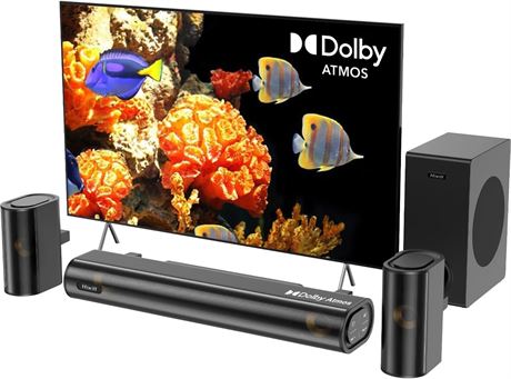 Hiwill 4.1ch Sound Bar with Dolby Atmos, 300W with Subwoofer