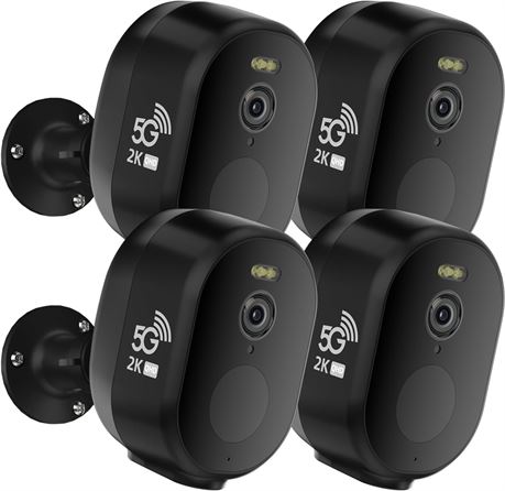 Outdoor Wireless Security Cameras 2K/3MP, 4-Cam Kit, 130  View, IP65