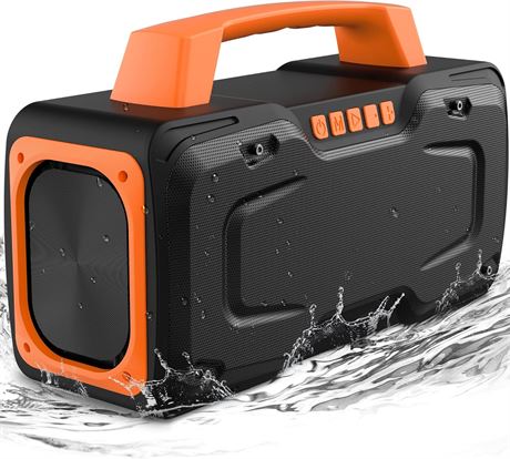 BUGANI 80W Bluetooth Speaker, Portable Waterproof Wireless IPX7, 24H Playtime