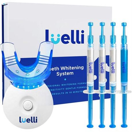 LUELLI Teeth Whitening Kit 5X LED, 12ml, 35% Carbamide Peroxide, Trays