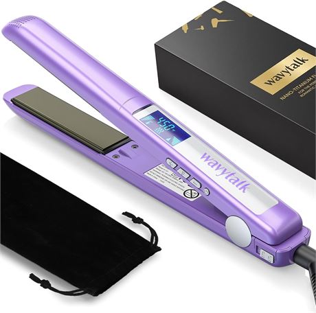 Wavytalk lisseur pro plaques titane 1" 15 réglages violet