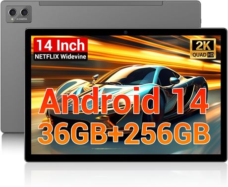 Tablette Android 14 14" 36+256 Go 1 To 11580 mAh 4 HP gris