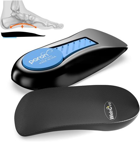 Welnove Plantar Fasciitis Heel Cups – Orthotic Inserts, 1 Pair