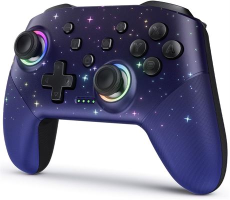 Voyee Wireless Pro Controller for Switch, LED RGB, Vibration, Turbo, Wakeup