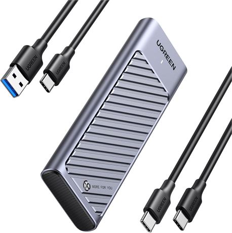 UGREEN M.2 NVMe SATA SSD Enclosure, USB 3.2 Gen2 10Gbps with Heatsink