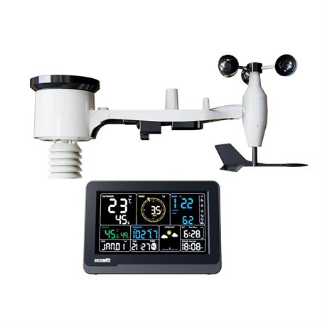 Ecowitt WS3900 Weather Station Kit with 7.5in LCD Console and WS69, 915 MHz