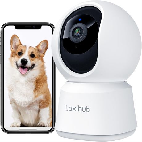 360  View 2K Pet Camera with App, Security, Pan/Tilt, Night Vision, Alexa