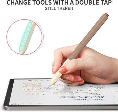 Orange Silicone Case for Apple Pencil 2nd Gen, Magnetic & Tap Compatible