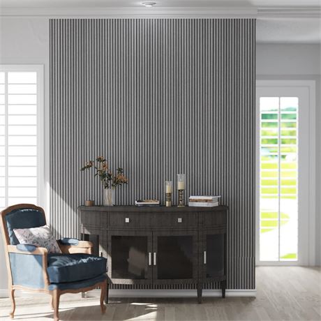 Oxdigi Gray Wood Peel & Stick Wallpaper, 3D Self-Adhesive PVC Contact Paper