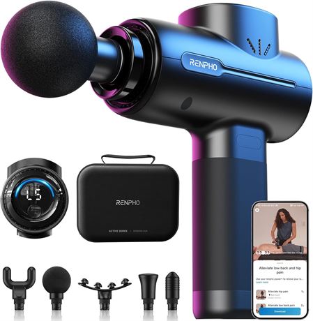 RENPHO Massage Gun, FSA/HSA Eligible, Bluetooth Percussion Massager