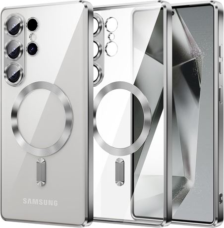 MagSafe Case for Samsung Galaxy S25 Ultra Clear Slim Gold
