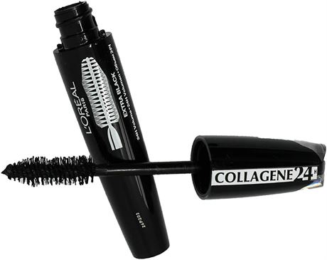 3 x L'Oreal Paris Mega Volume Collagene 24HR Extra Black 9ml New Sealed