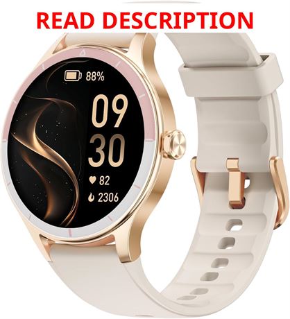 TOOBUR Smart Watch for Women, 40mm Android/iOS, Calls, Fitness Tracker IP68