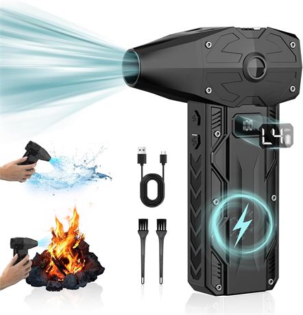 4-Gear 350000RPM Electric Compressed Air Duster – Rechargeable