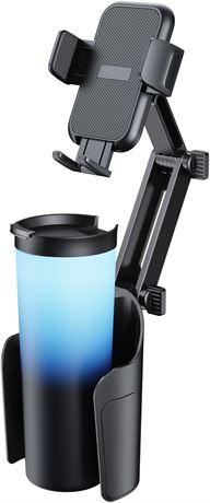 Tryone Cup Holder Phone Mount for Car, 2-in-1 Adjustable Long Neck