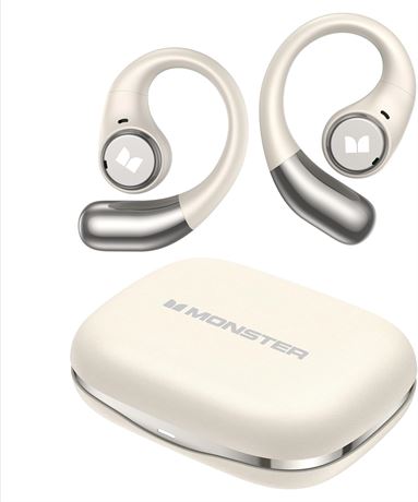 Monster Open Ear AC336 Wireless Earbuds, Bluetooth 6.0, ENC Clear Call, 21H