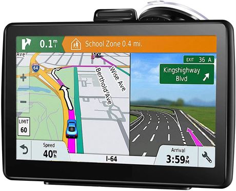 GPS camion/voiture 7", cartes 2025, vocal, alerte vitesse
